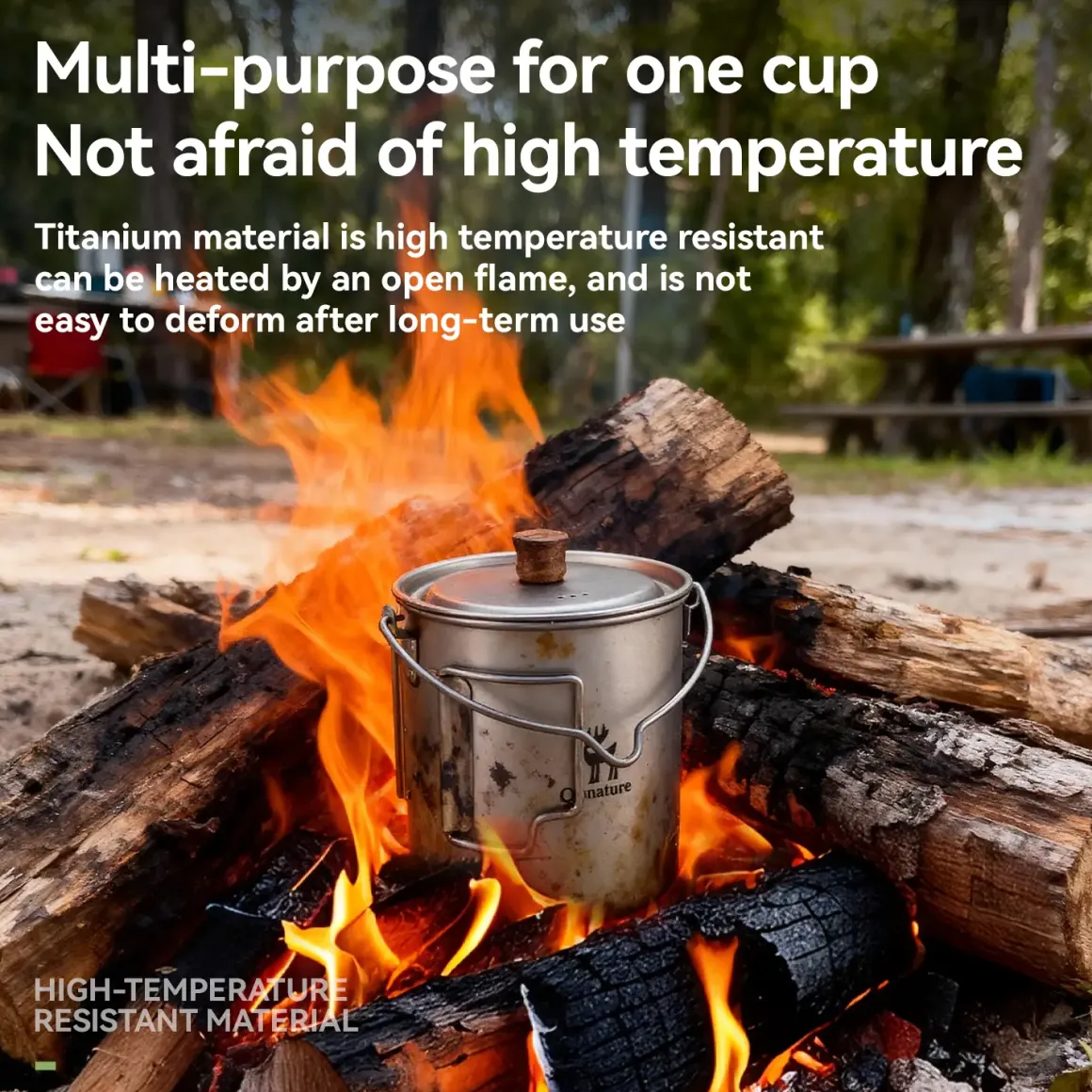 Qunature Ultralight Titanium Camping Mug 750 ml