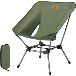 Qunature Ultra Lightweight Folding Camp Chair with Storage Bag Supports 260 lbs