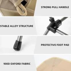 Qunature Ultra Lightweight Folding Camp Chair with Storage Bag Supports 260 lbs