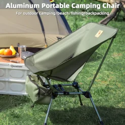 Qunature Ultra Lightweight Folding Camp Chair with Storage Bag Supports 260 lbs