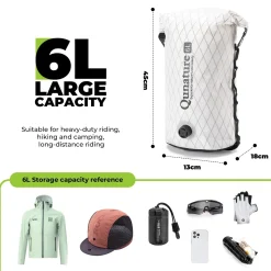 Qunature Waterproof Compression Bag for Bikepacking 6L/12L