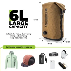 Qunature Waterproof Compression Bag for Bikepacking 6L/12L