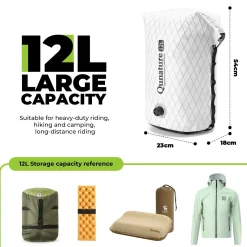 Qunature Waterproof Compression Bag for Bikepacking 6L/12L