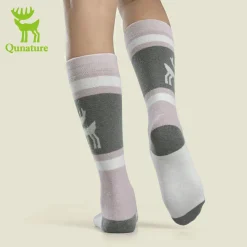 Qunature Wool Ski Socks Winter Warmth Shock Absorption for Skiing Comfort