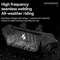 RideMate 100% Waterproof Bike Handlebar Bag 8L Double-sided Opening Expanded Capacity