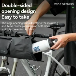 RideMate 100% Waterproof Bike Handlebar Bag 8L Double-sided Opening Expanded Capacity