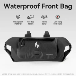 RideMate 100% Waterproof Bike Handlebar Bag 8L Double-sided Opening Expanded Capacity