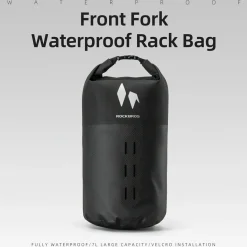 RideMate 100% Waterproof Front Fork Rack Bag 7L