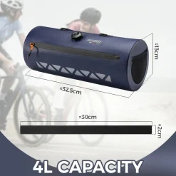 Road-to-Sky Bike Handlebar Bag 4L Waterproof for Road Gravel Bikes