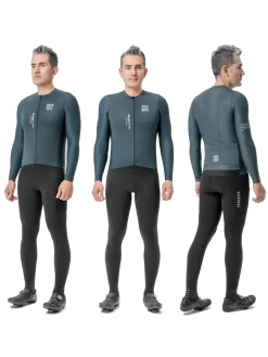Road To Sky – Men’s Grey Long-Sleeve Cycling Jersey