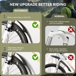 ROCKBROS Adjustable Bike Fender for 26
