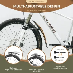 ROCKBROS Adjustable Bike Fender for 26