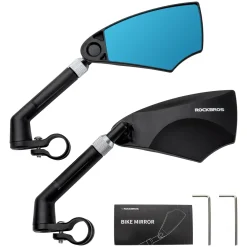 ROCKBROS 360° Adjustable Handlebar Bike Mirror with Anti-Glare Glass