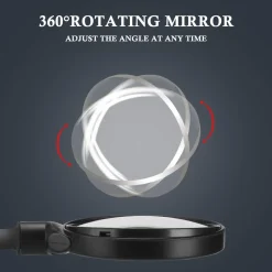 ROCKBROS 360° Adjustable HD Bike Mirror, Wide Angle Convex for Men Women