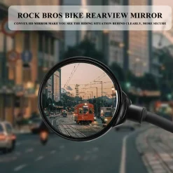 ROCKBROS 360° Adjustable HD Bike Mirror, Wide Angle Convex for Men Women
