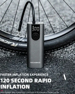 ROCKBROS A8 Mini Electric Air Bike Tire Pump 150PSl 2*2600mAh