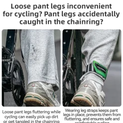 ROCKBROS Anti-Roll Chain Riding Leg Straps Adjustable Reflective
