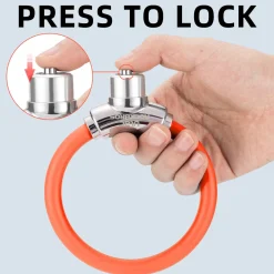 ROCKBROS Anti-Theft Bike Cable Lock Portable Key Lock Rustproof