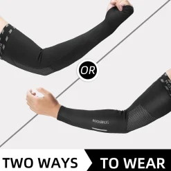 ROCKBROS Arm Warmers Thermal Arm Sleeves with Thumb Holes for Men Women