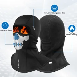 ROCKBROS Balaclava Ski Mask Full Face Winter Fleece Hood for Skiing Cycling
