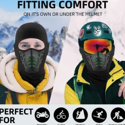 ROCKBROS Balaclava Ski Mask Thermal Windproof Balaclava Mask 3D Design