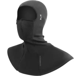 ROCKBROS Balaclava Ski Mask with Zipper Waterproof Winter Fleece Hood Black