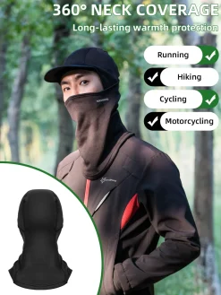 ROCKBROS Balaclava Thermal Full Face Ski Mask with Brim Windproof Neck Warmer