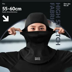 ROCKBROS Balaclava Windproof Thermal Scarf Ski Mask for Men Winter Neck Warmer