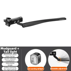 ROCKBROS Bicycle Front and Rear Fender Set - Quick Release, Adjustable