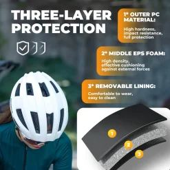 ROCKBROS Bicycle Helmet MTB Road Cycling Rear Light s Integrally-molded EPS+PC Ultralight