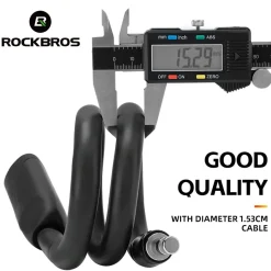 ROCKBROS Bicycle Memory Wire Spiral Steel Cable Lock – Twistable, Durable, Anti-Theft