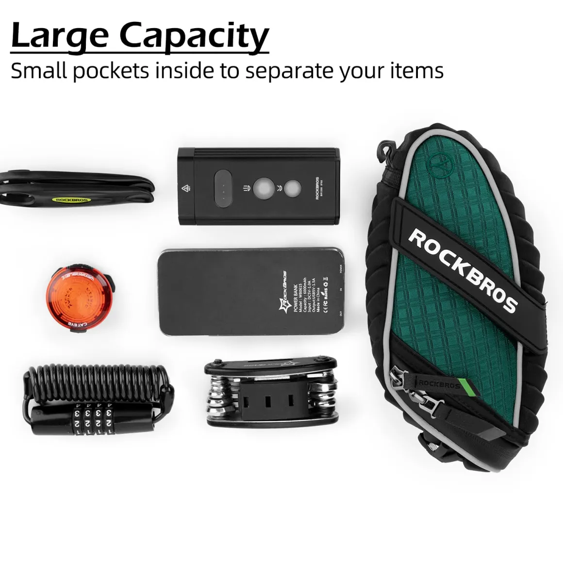 ROCKBROS Bicycle Saddle Bag Under Seat 3D Shell Cycling Seat Pack