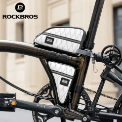 ROCKBROS Bicycle Top Tube Bag Bike Front Frame Bag Waterproof Nylon Pouch Pack 0.9L