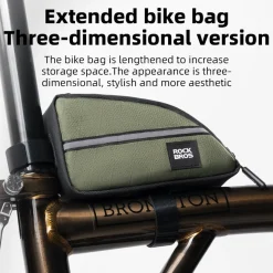 ROCKBROS Bicycle Top Tube Bag Bike Front Frame Bag Waterproof Nylon Pouch Pack 0.9L