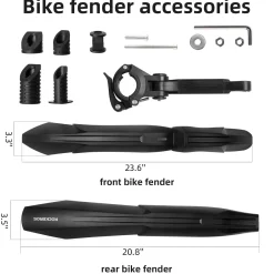 ROCKBROS Bike Adjustable MTB Fenders Mudguard Rear Fenders Cycling Mud Guard