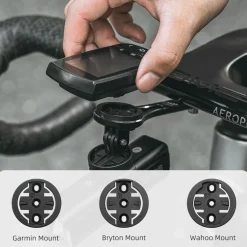 ROCKBROS Bike Aluminum Computer Mount compatible with Garmin, Wahoo, Bryton, and GoPro