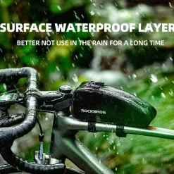 ROCKBROS Bike Bag Top Tube Bike Frame Bag Waterproof Two Zipper Pockets