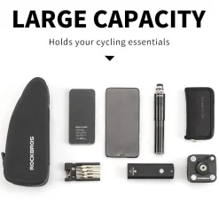 ROCKBROS Bike Bag Top Tube Bike Frame Bag Waterproof Two Zipper Pockets