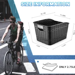 ROCKBROS Bike Basket Rear Durable 30L Lightweight Cargo Basket Easy to Install