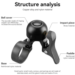 ROCKBROS Bike Bell for Road Bike with Loud Sound