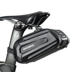 ROCKBROS Bike Bicycle 1.7L Saddle Seat Bag 3D Hard Shell with Silver Reflective Strip