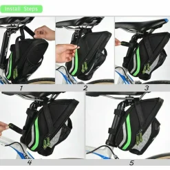 ROCKBROS Bike Bicycle Rear Bag Saddle Bag with Battle Holder