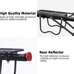 ROCKBROS Bike Cargo Rack Most 165lbs Capacity