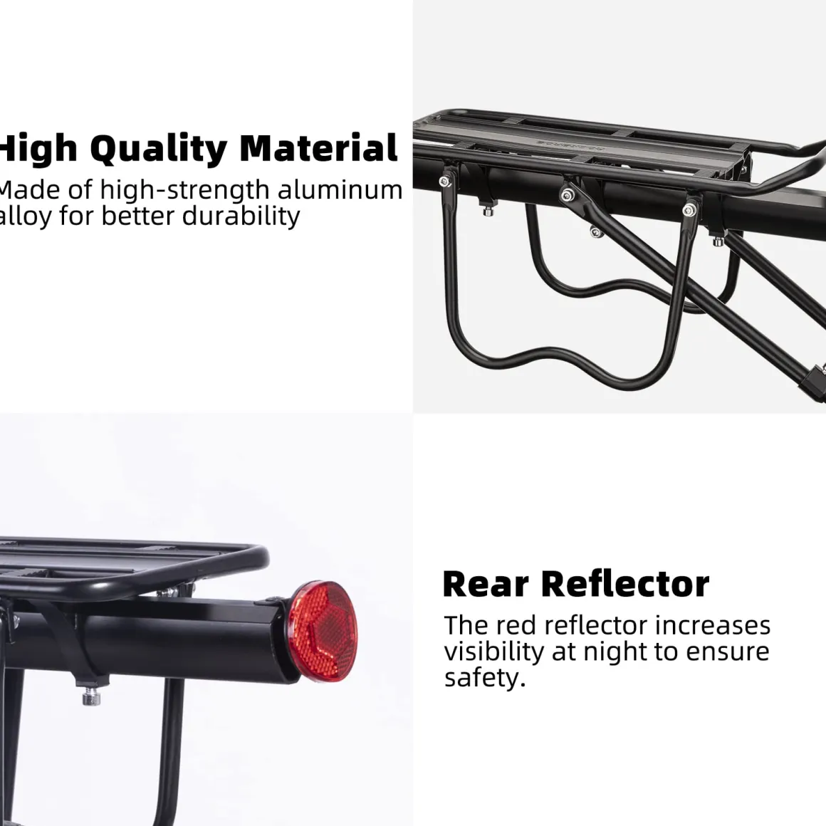 ROCKBROS Bike Cargo Rack Most 165lbs Capacity