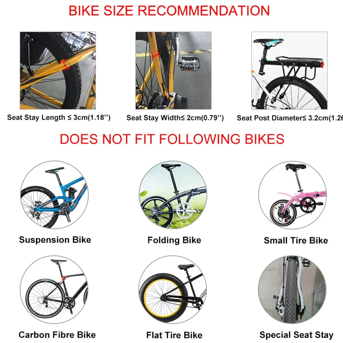 ROCKBROS Bike Cargo Rack Most 165lbs Capacity
