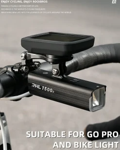 ROCKBROS Bike Computer Mount Out-Front Aluminum Integrated Bicycle Cycling Computer Mount