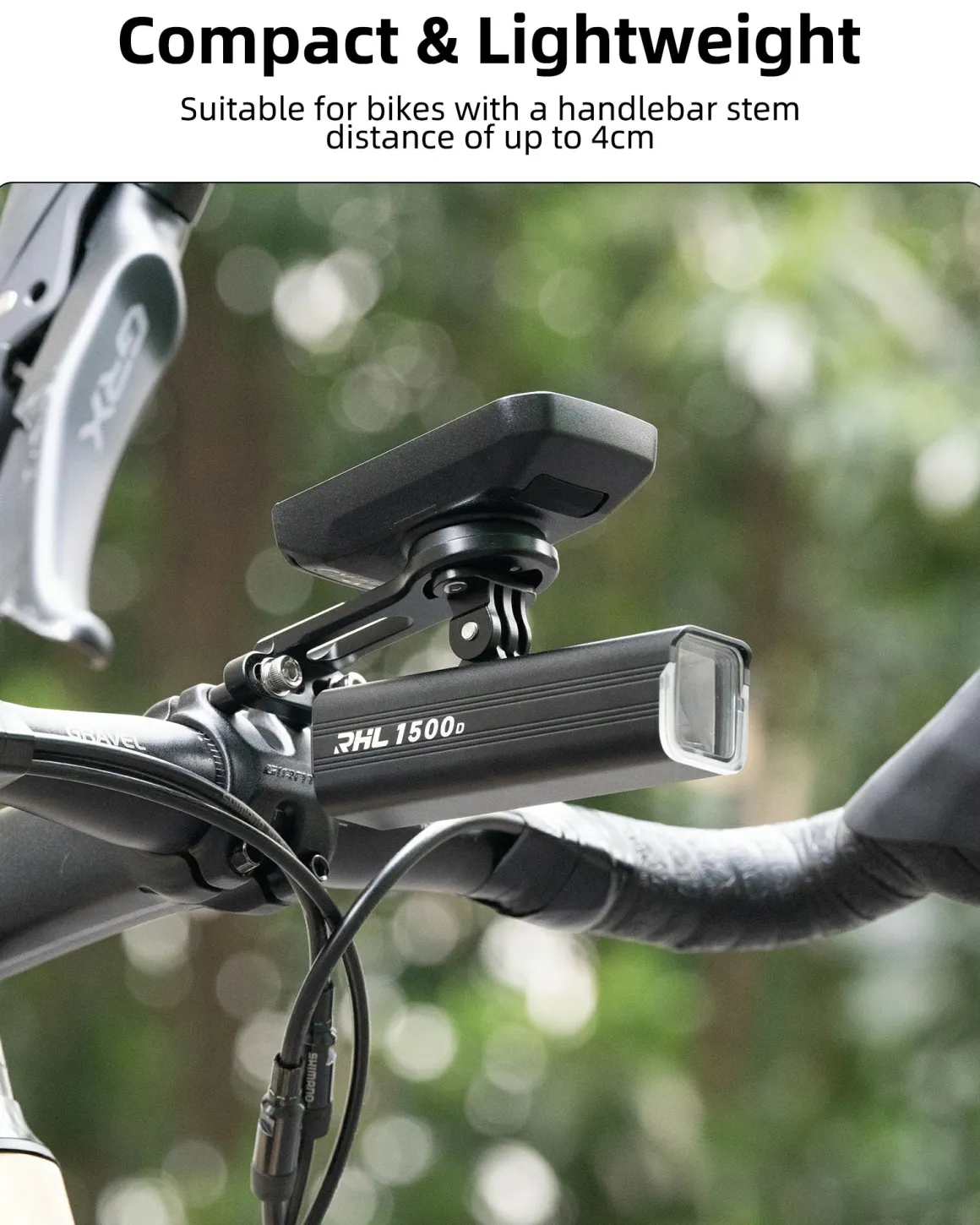 ROCKBROS Bike Computer Mount Out-Front Aluminum Integrated Bicycle Cycling Computer Mount