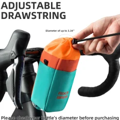 ROCKBROS Bike Cup Holder - Water Bottle Holder Bag with Pocket