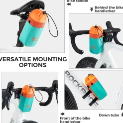 ROCKBROS Bike Cup Holder - Water Bottle Holder Bag with Pocket