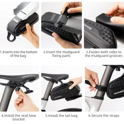 ROCKBROS Bike 3D Saddle Bag Bike Seat Bag with Mudguard